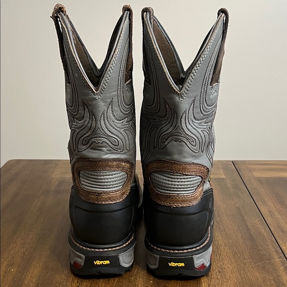 Men’s JUSTIN Tanker Steel Toe Western Work Boots Cowboy Style WK2102 Size 10.5D - Picture 7 of 16